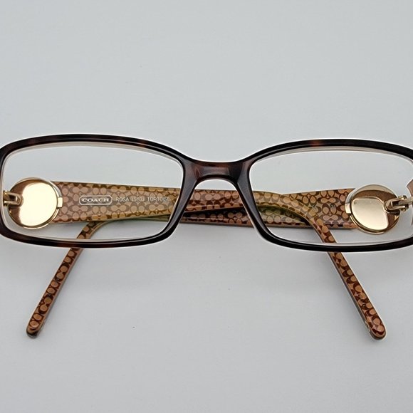 Coach Rosa 583 Tortoise Changeable Temple Icon Eyeglasses Frame w Case 52-17-135 - Picture 13 of 16